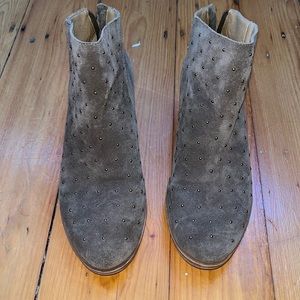 Lucky Brand brown studded booties